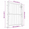 Brama ogrodowa 100x120 cm Stal nierdzewna