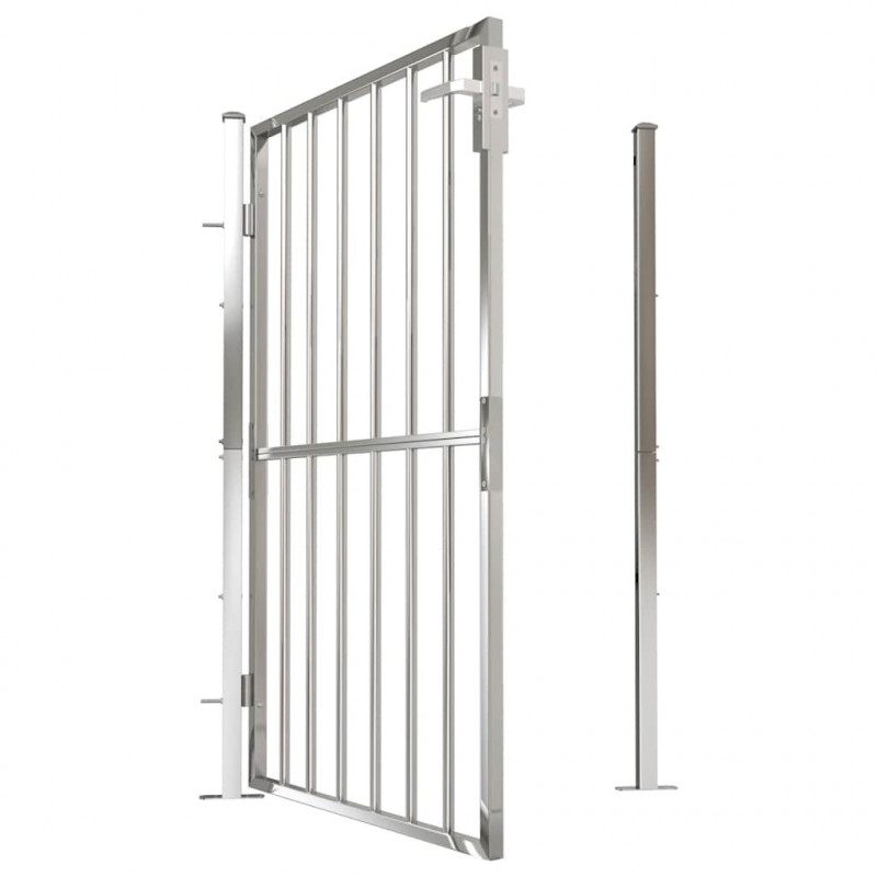 Brama ogrodowa 100x145 cm Stal nierdzewna