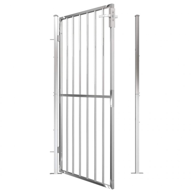 Brama ogrodowa 100x175 cm Stal nierdzewna