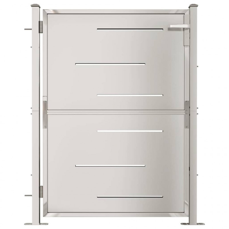 Brama ogrodowa 100x120 cm Stal nierdzewna