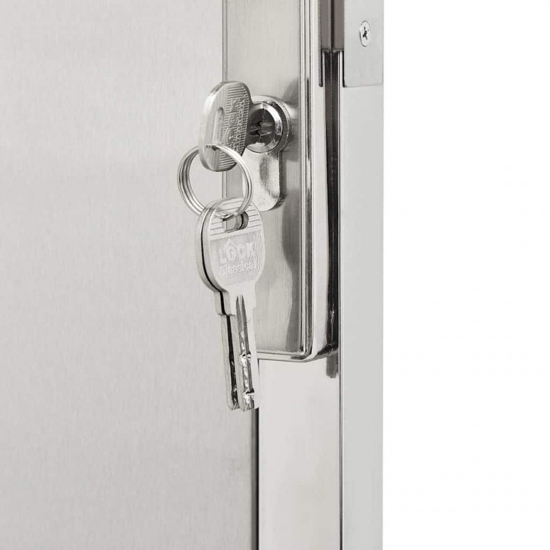 Brama ogrodowa 100x120 cm Stal nierdzewna