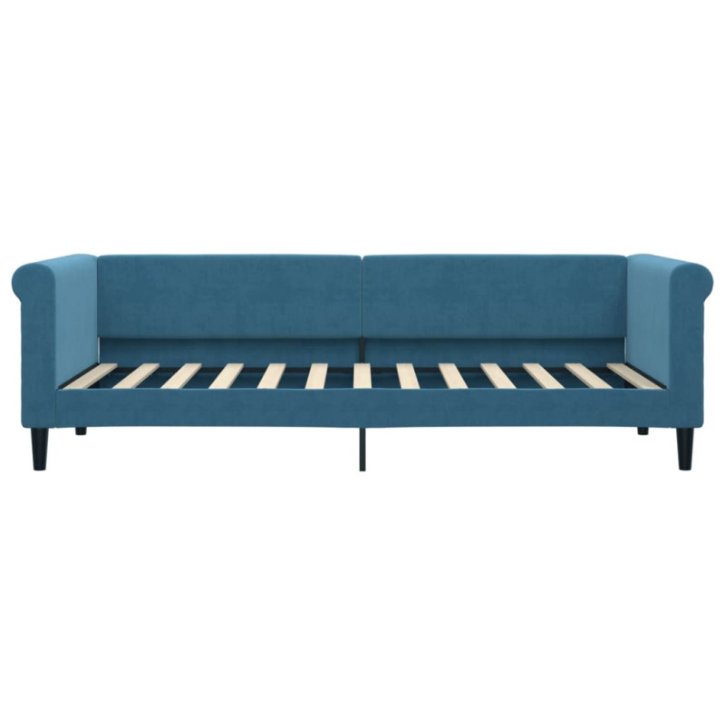 Sofa z materacem do spania, niebieska, 80x200 cm, aksamit
