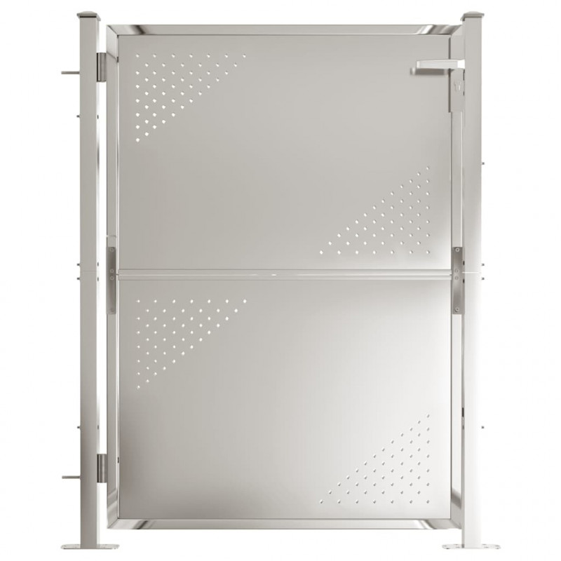 Brama ogrodowa 100x120 cm Stal nierdzewna