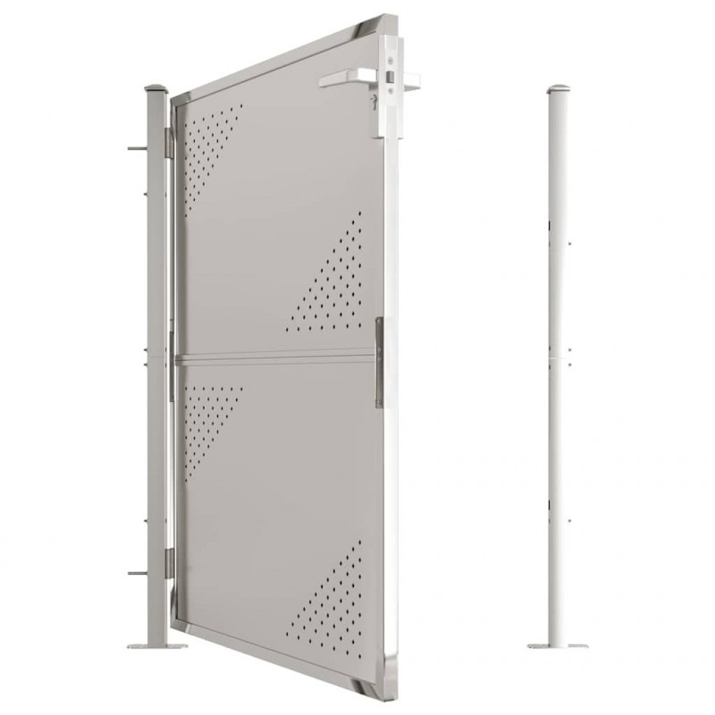 Brama ogrodowa 100x120 cm Stal nierdzewna