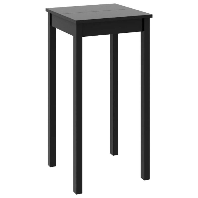 Stolik barowy z MDF, czarny, 55 x 55 x 107 cm