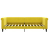 Sofa z materacem do spania, żółta, 80x200 cm, aksamit