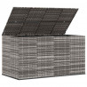Skrzynia na poduszki ogrodowe, rattan PE, 194x100x103 cm, szara