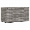 Skrzynia na poduszki ogrodowe, rattan PE, 194x100x103 cm, szara