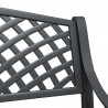 Ławka ogrodowa, 102 cm, odlew aluminium, czarna