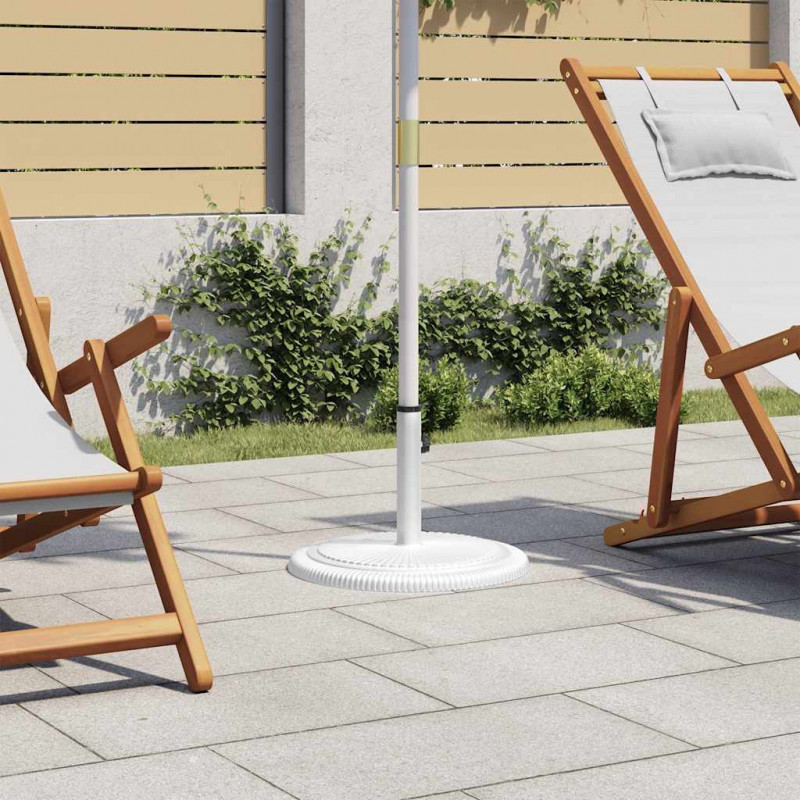Podstawa pod parasol, biała, 45x45x30 cm, żeliwo