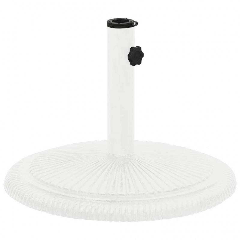 Podstawa pod parasol, biała, 45x45x30 cm, żeliwo