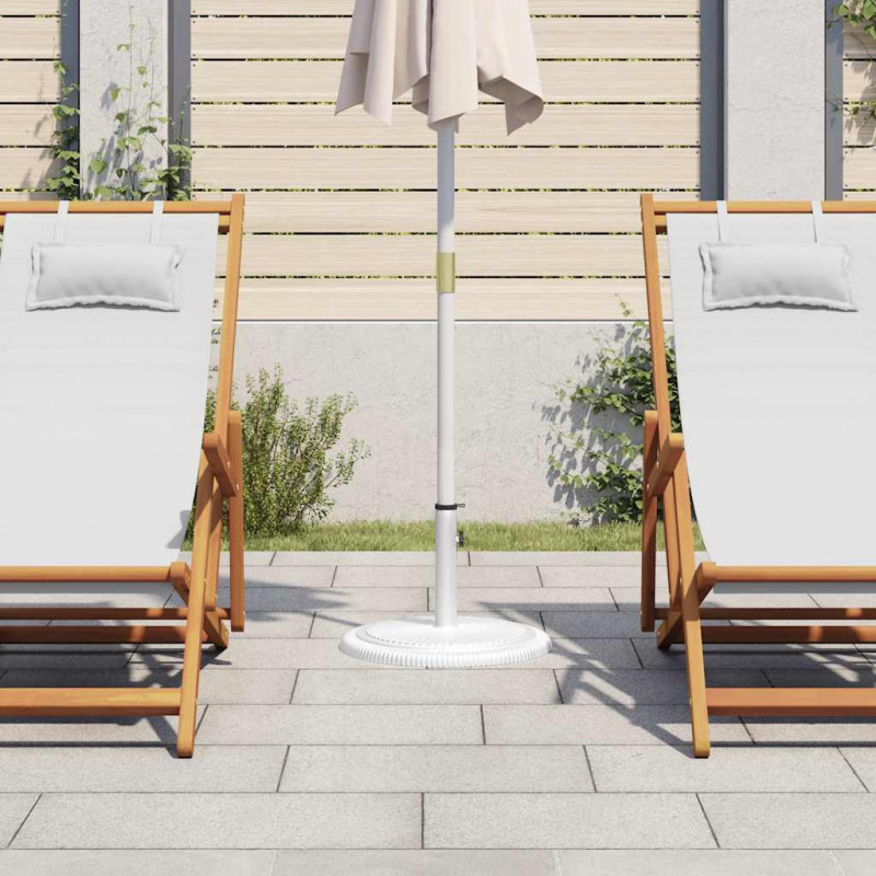 Podstawa pod parasol, biała, 45x45x30 cm, żeliwo