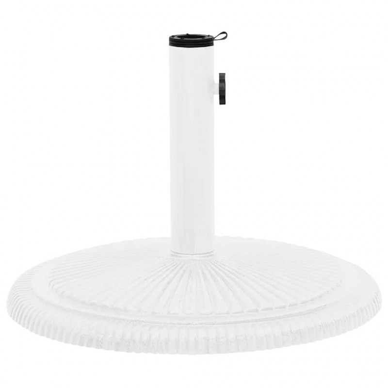 Podstawa pod parasol, biała, 45x45x30 cm, żeliwo