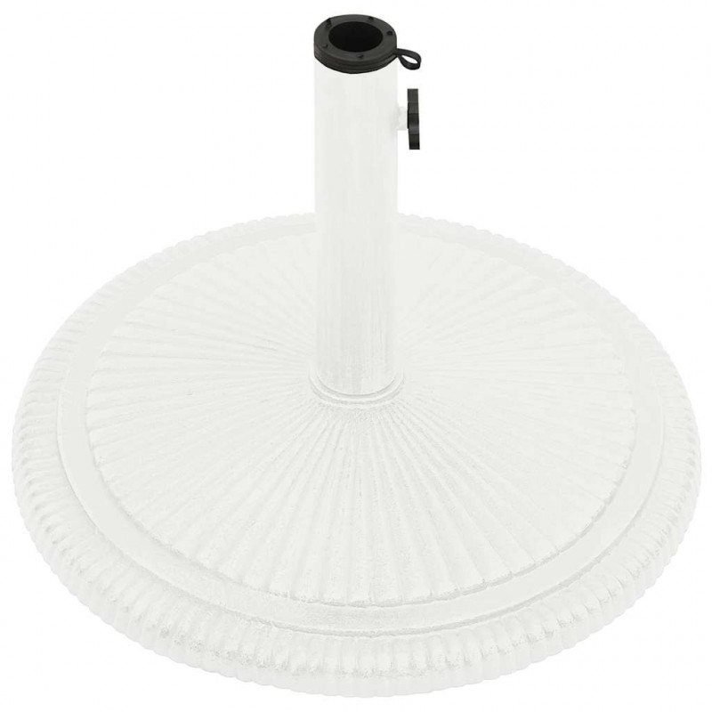 Podstawa pod parasol, biała, 45x45x30 cm, żeliwo