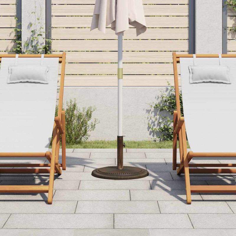 Podstawa pod parasol, brązowa, 45x45x30 cm, żeliwo