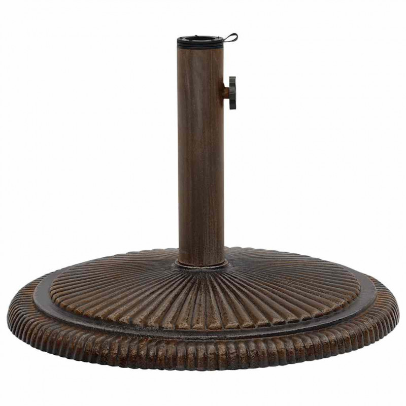 Podstawa pod parasol, brązowa, 45x45x30 cm, żeliwo