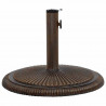 Podstawa pod parasol, brązowa, 45x45x30 cm, żeliwo