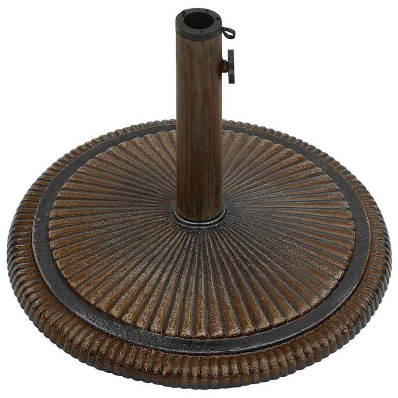 Podstawa pod parasol, brązowa, 45x45x30 cm, żeliwo