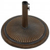 Podstawa pod parasol, brązowa, 45x45x30 cm, żeliwo