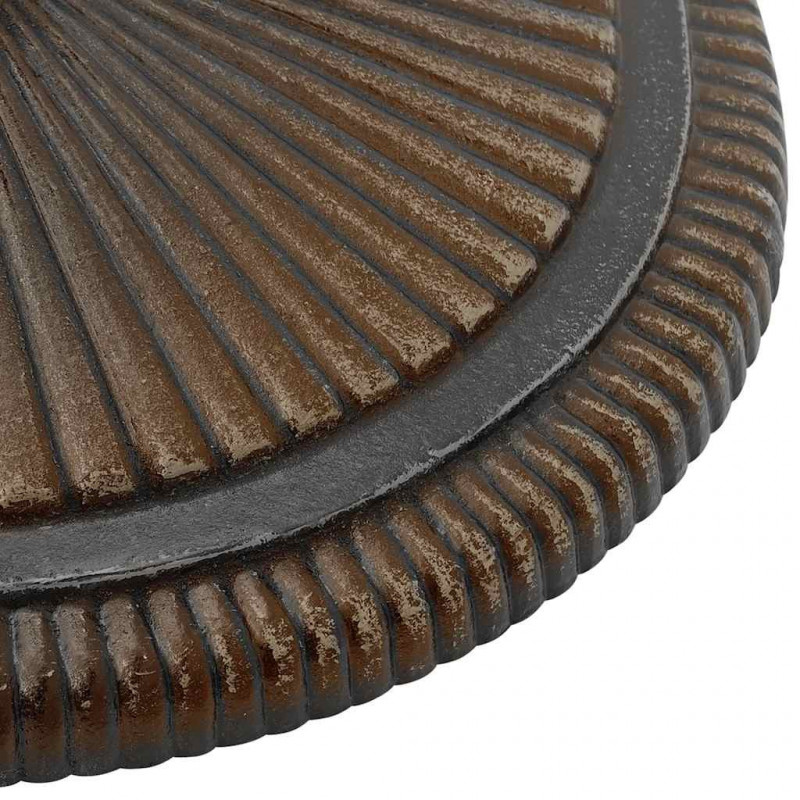Podstawa pod parasol, brązowa, 45x45x30 cm, żeliwo