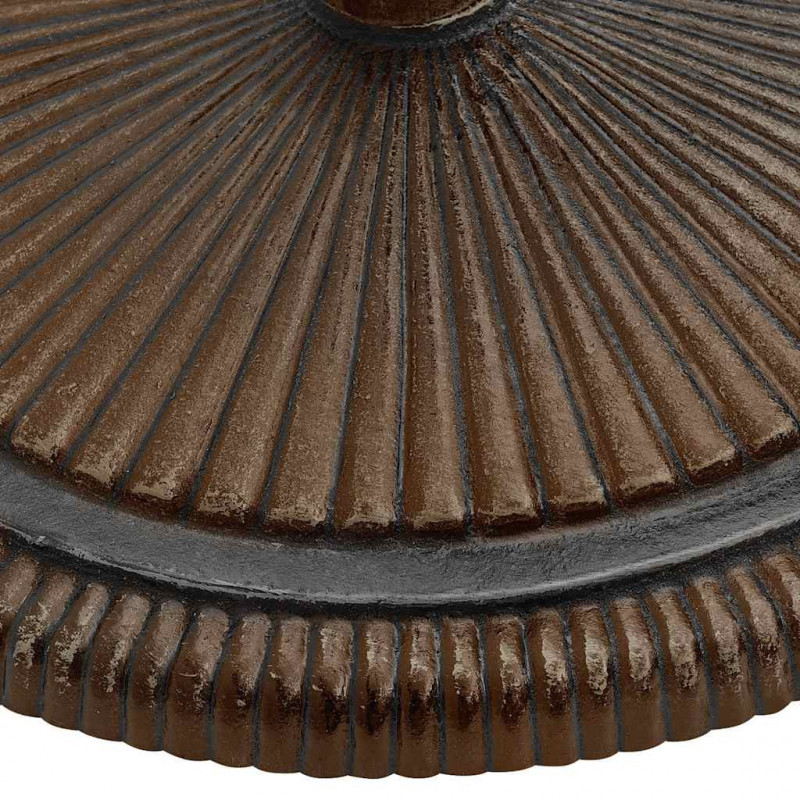Podstawa pod parasol, brązowa, 45x45x30 cm, żeliwo