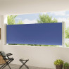 Wysuwana markiza boczna na taras, 117 x 600 cm, niebieska