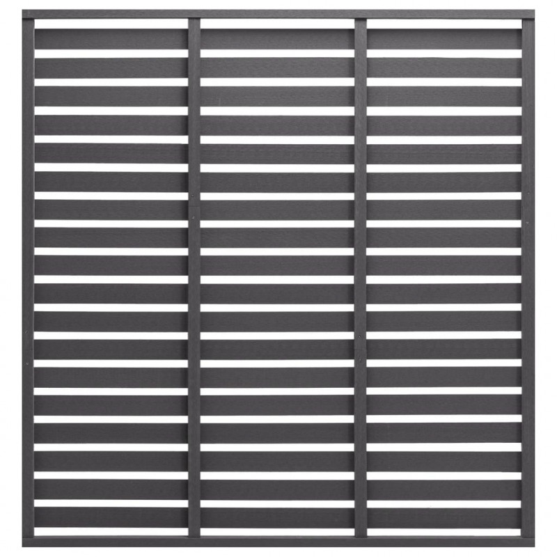 Panel ogrodzeniowy z WPC, 180x180 cm, szary