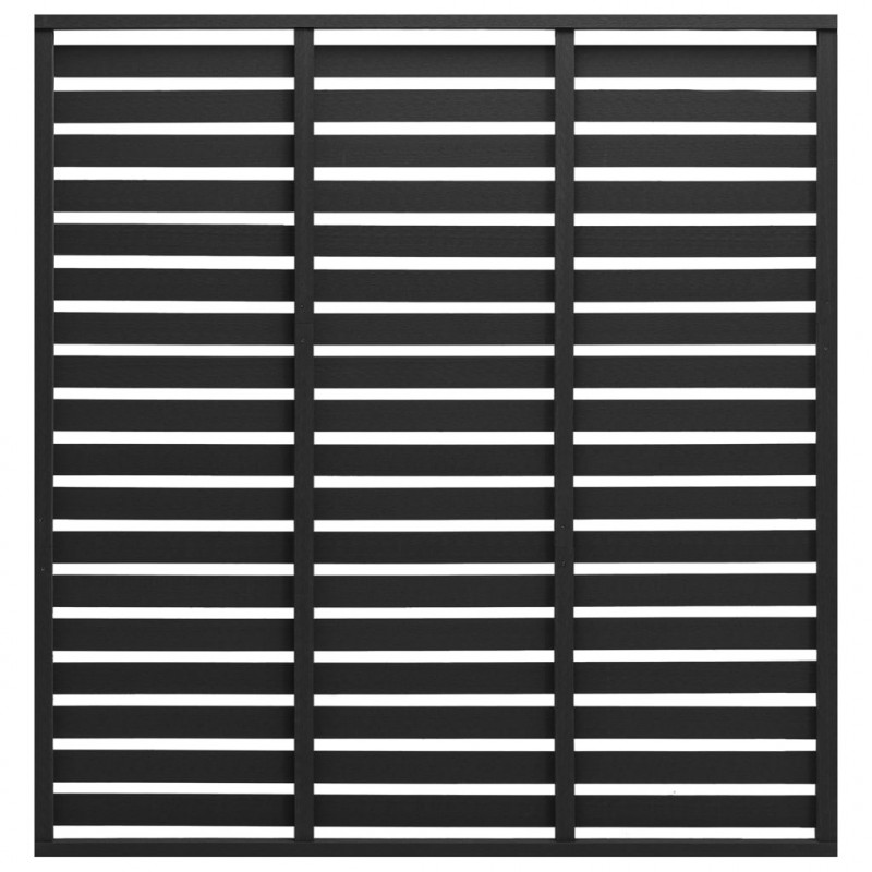 Panel ogrodzeniowy z WPC, 180x180 cm, czarny