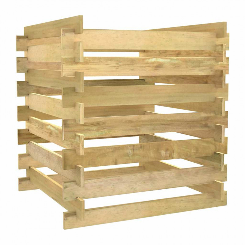 Kompostownik z listew, 90x90x90 cm, impregnowana sosna