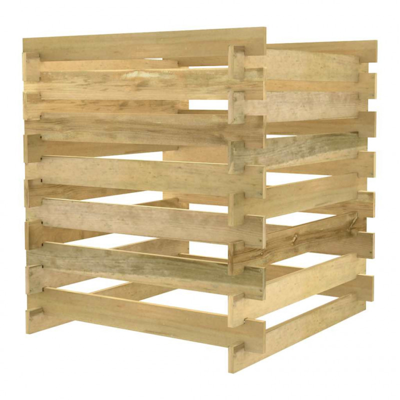 Kompostownik z listew, 90x90x90 cm, impregnowana sosna