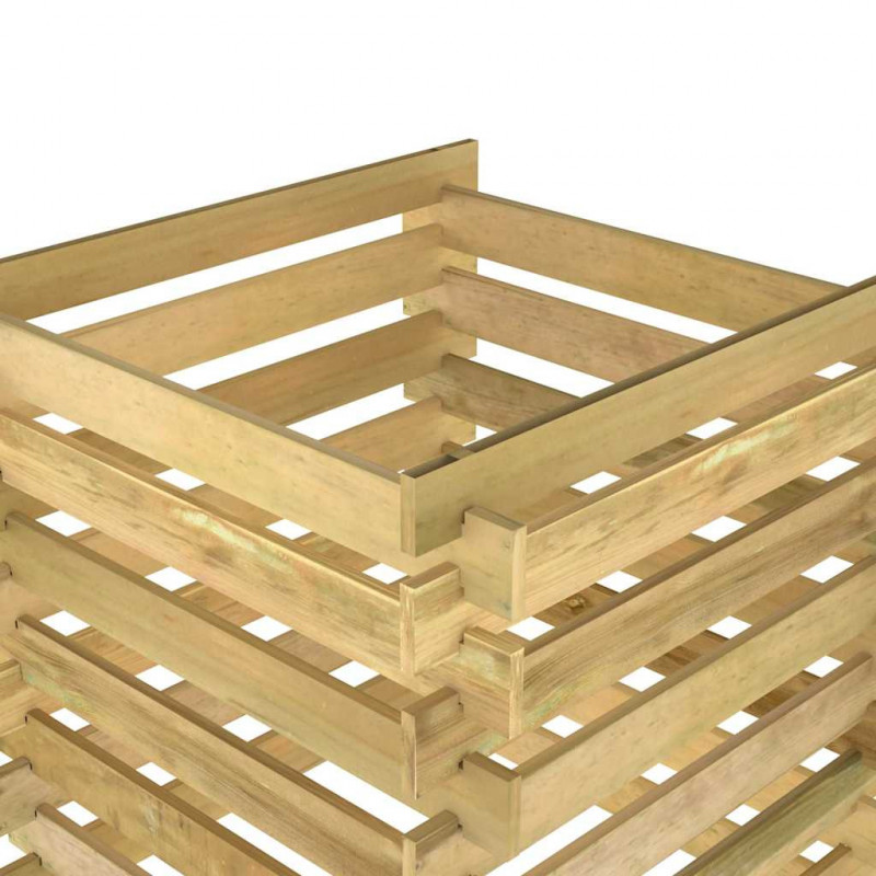 Kompostownik z listew, 90x90x90 cm, impregnowana sosna