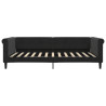 Sofa z materacem do spania, czarna, 100x200 cm, aksamit
