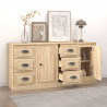 Szafki, 2 szt., dąb sonoma, materiał drewnopochodny