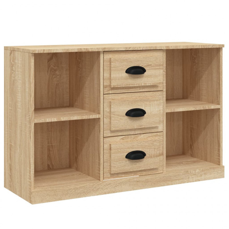 Szafki, 3 szt., dąb sonoma, materiał drewnopochodny