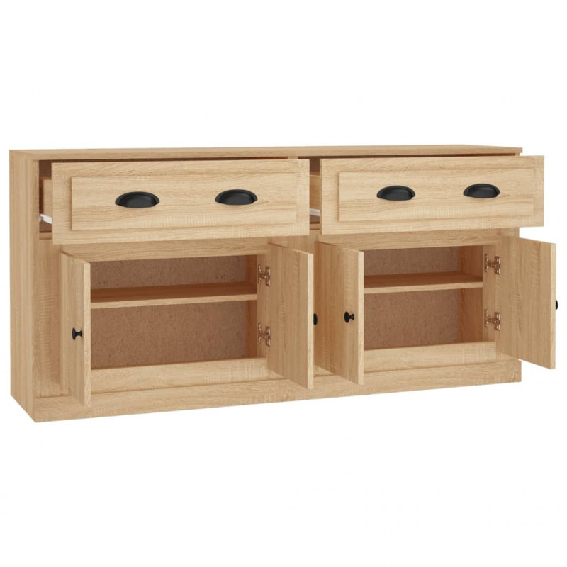 Szafki, 2 szt., dąb sonoma, materiał drewnopochodny