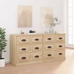 Szafki, 2 szt., dąb sonoma, materiał drewnopochodny