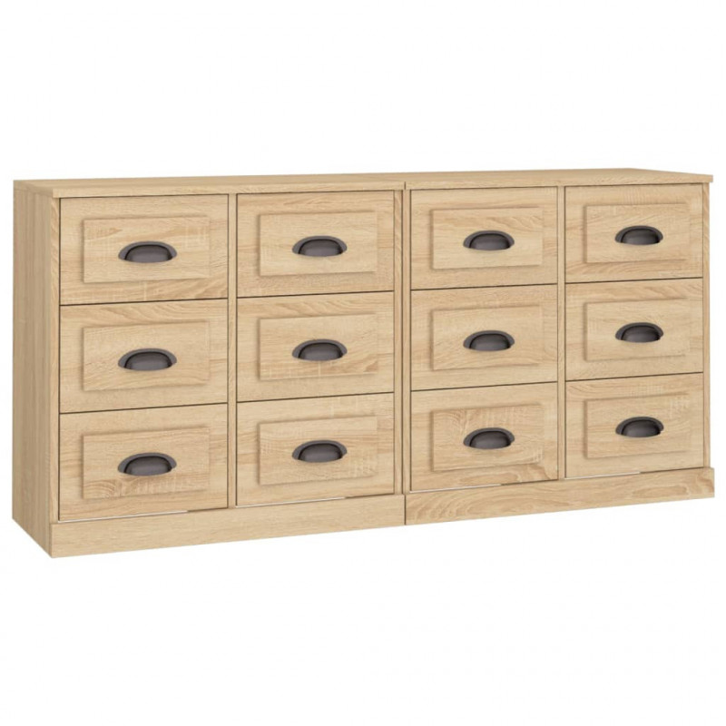 Szafki, 2 szt., dąb sonoma, materiał drewnopochodny