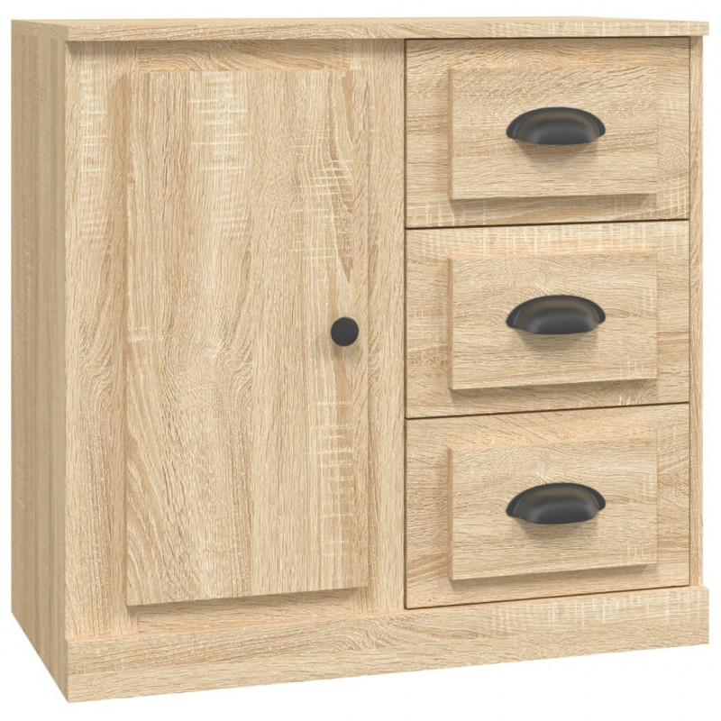 Szafki, 3 szt., dąb sonoma, materiał drewnopochodny