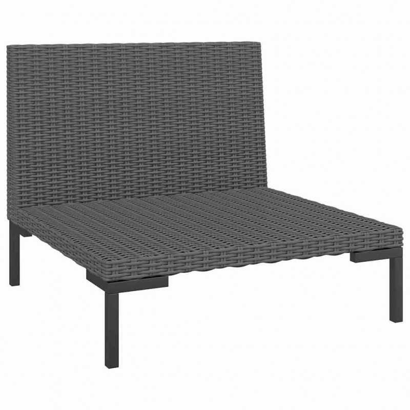 Sofa ogrodowa z poduszkami, zaokrąglony rattan PE