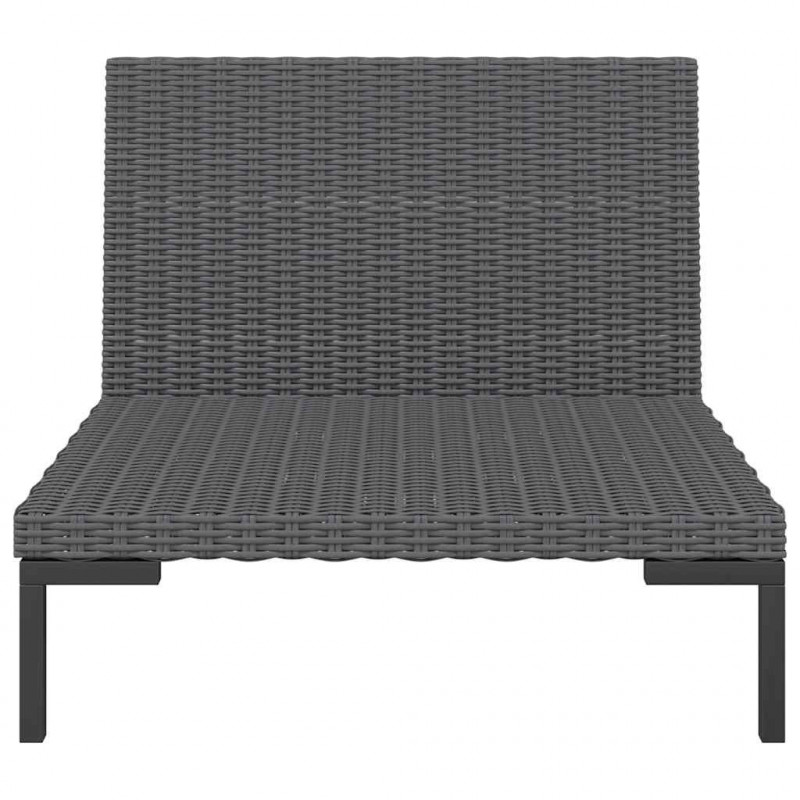 Sofa ogrodowa z poduszkami, zaokrąglony rattan PE