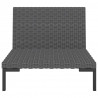 Sofa ogrodowa z poduszkami, zaokrąglony rattan PE