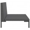 Sofa ogrodowa z poduszkami, zaokrąglony rattan PE
