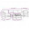 6-cz. zestaw wypoczynkowy do ogrodu, poduszki, czarny, drewno
