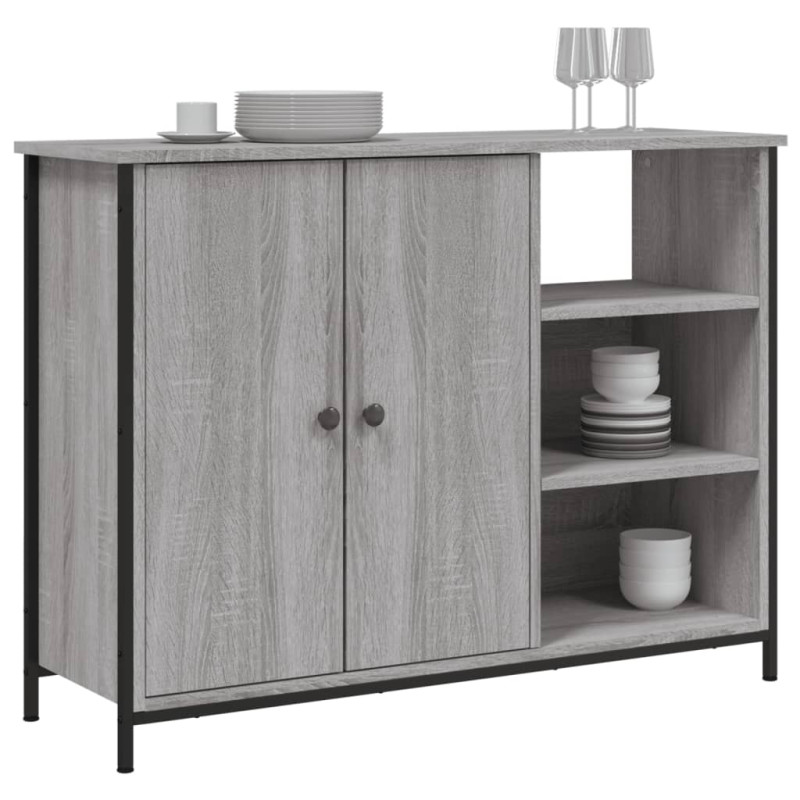 Szafka, szary dąb sonoma, 100x33x75 cm, materiał drewnopochodny