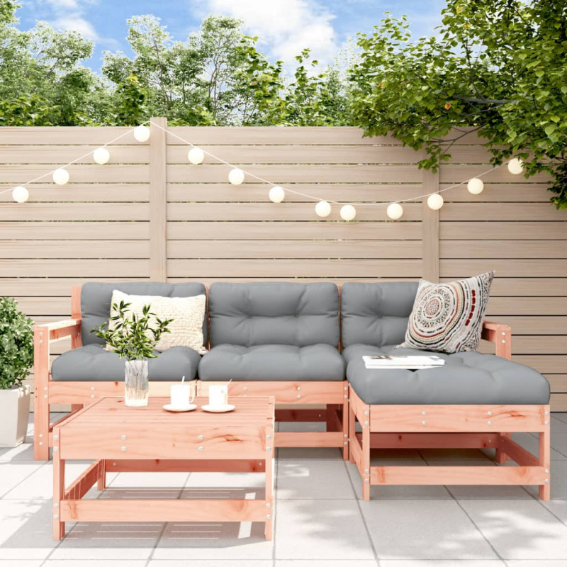 5-częściowy zestaw mebli ogrodowych, lite drewno daglezjowe