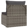 Ogrodowa sofa narożna z poduszkami, szara, 57x57x56 cm