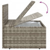Ogrodowa sofa narożna z poduszkami, szara, 57x57x56 cm