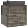 Ogrodowa sofa narożna z poduszkami, szara, 57x57x56 cm