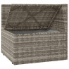Ogrodowa sofa narożna z poduszkami, szara, 57x57x56 cm