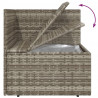 Ogrodowa sofa narożna z poduszkami, szara, 57x57x56 cm